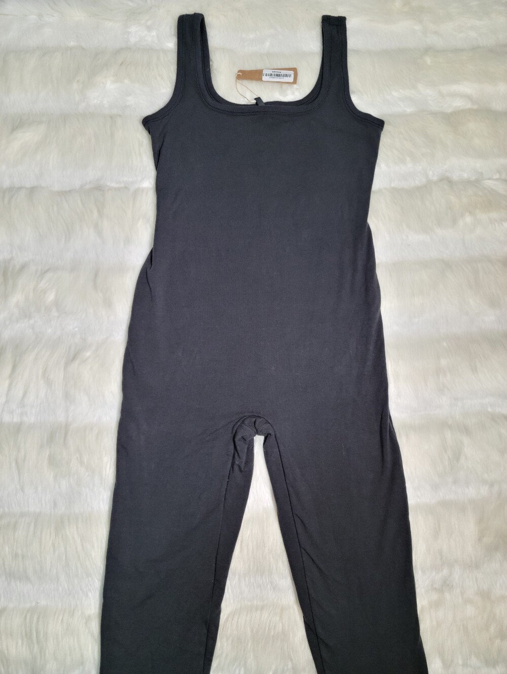 SKIMS Maternity Cotton Jersey Catsuit Black Soot Women Medium NEW